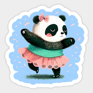 Ballerina Panda Sticker